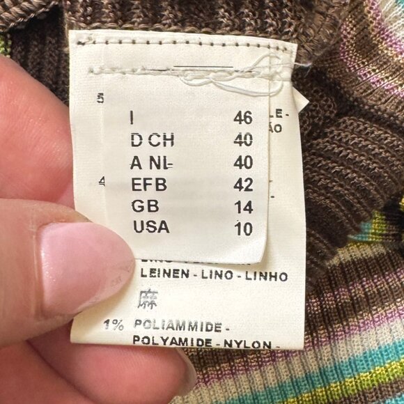 M Missoni Cardigan Classic Zig Zag Pattern Size 46IT (US 10) - Picture 5 of 6